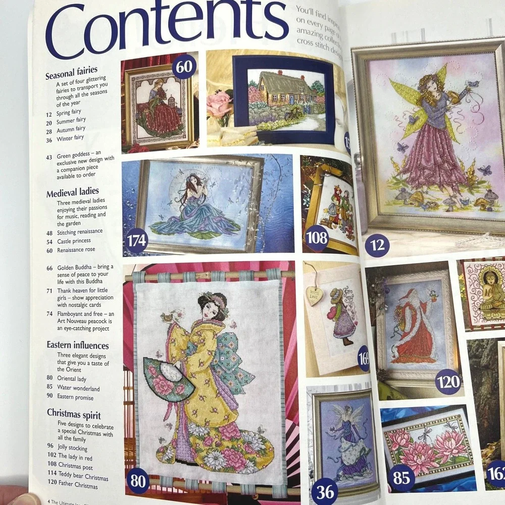 Joan Elliott Cross Stitch Collection Magazine 44 Designs Fairies Medieval RARE
